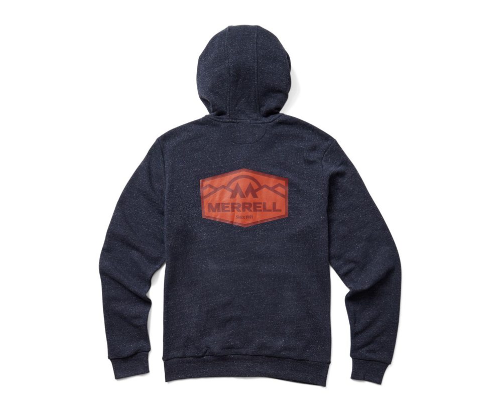 Merrell Jackets Navy - Emblem Full Zip Hoody - Mens 06PFKVMTE
